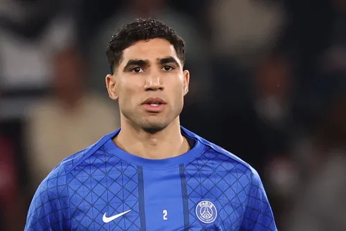Achraf Hakimi in action for PSG