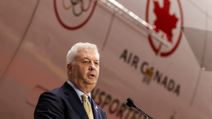 Air Canada plane taking off