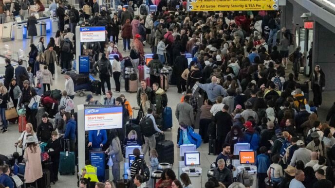 Airport security lines