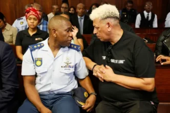 Tony Forbes and Nhlanhla Mkhwanazi at Durban Magistrate Court