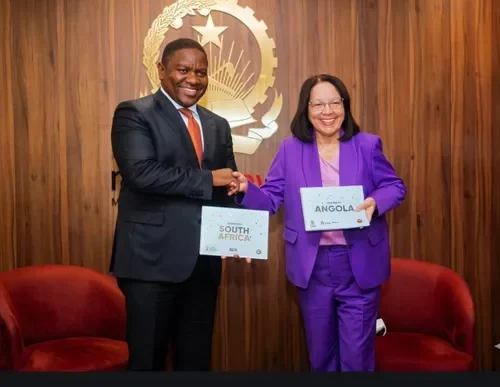 Map of South Africa and Angola