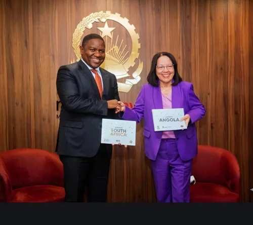 Map of South Africa and Angola