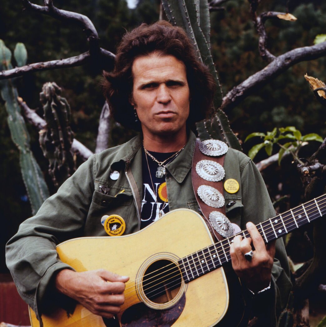 Country Joe McDonald performing at Woodstock