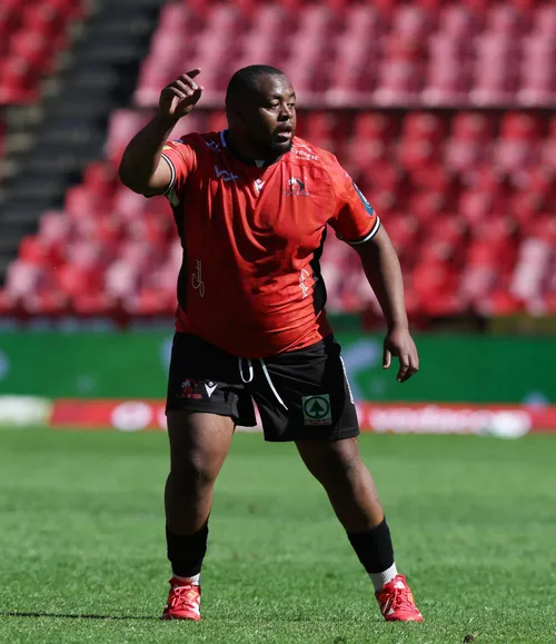 Asenathi Ntlabakanye in action for the Lions