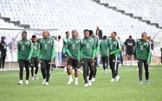 Bafana Bafana players in training