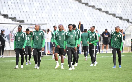 Bafana Bafana players in training