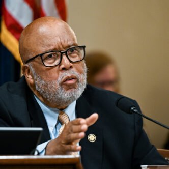 Bennie Thompson speaking at a rally
