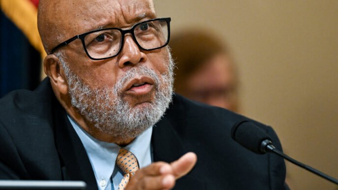 Bennie Thompson speaking at a rally