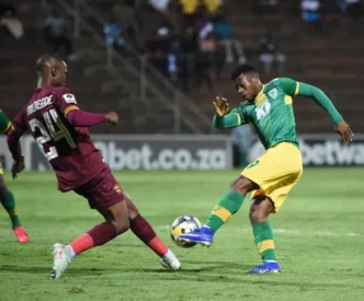 Golden Arrows and Stellenbosch FC players in action