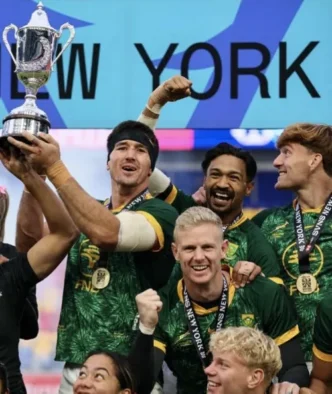 Blitzboks players celebrating their victory