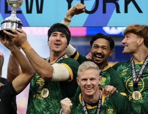 Blitzboks players celebrating their victory