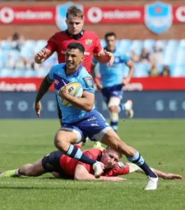 Bulls players celebrating a try