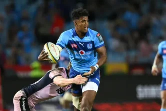 Bulls players celebrating a try