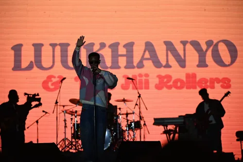 Luukhanyo performing on stage at the Cape Town International Jazz Festival