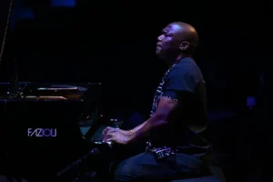 Sibusiso Mashiloane on stage at Cape Town Jazz Festival