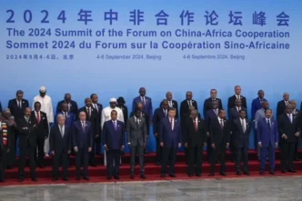 China's President Xi Jinping with African leaders