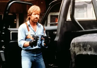 Chuck Norris in a promotional photo for Walker, Texas Ranger