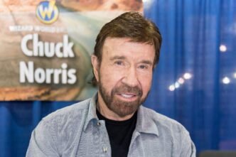 Chuck Norris in a martial arts pose