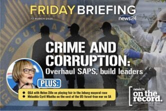 South African flag with a broken chain