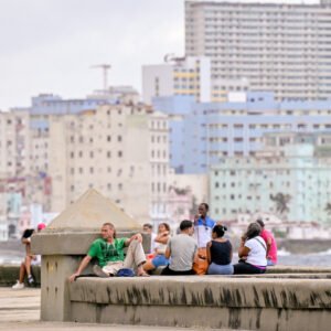 Cuban flag waving in the wind