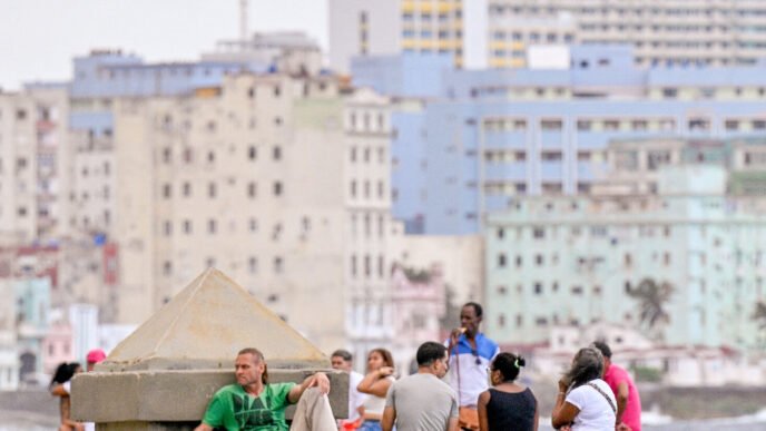 Cuban flag waving in the wind