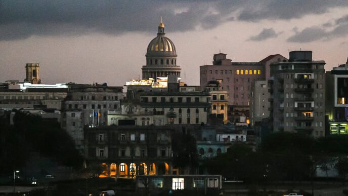 Russian oil tanker docking in Cuba