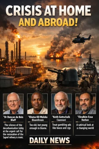 Oil refinery at sunset