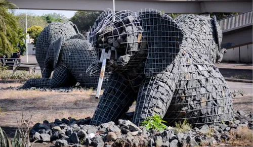 Elephant Sculptures by Andries Botha