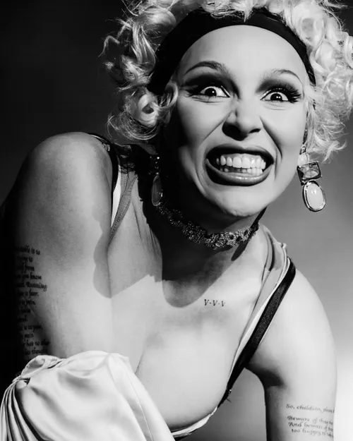 Doja Cat performing on stage