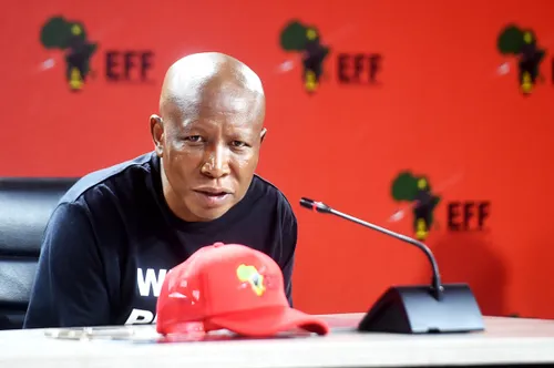 Julius Malema speaking at a rally