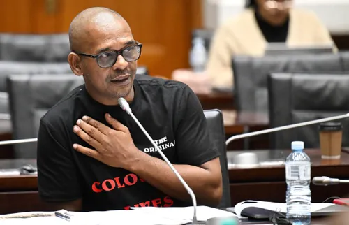 Fadiel Adams speaking in Parliament