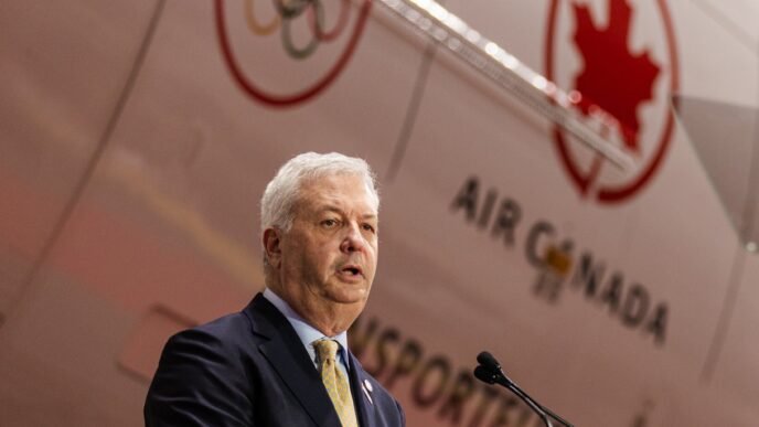 Air Canada plane taking off