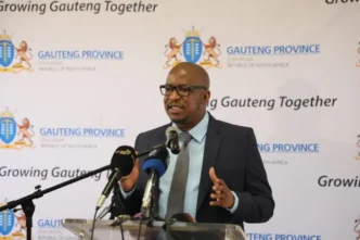 A wall collapse at a primary school in Daveyton