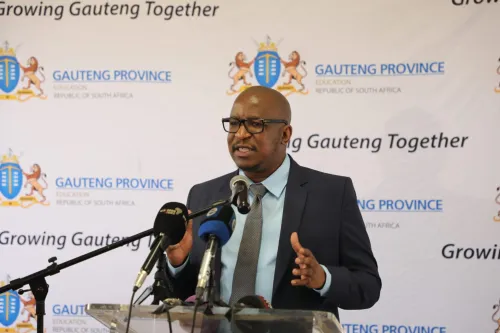 A wall collapse at a primary school in Daveyton