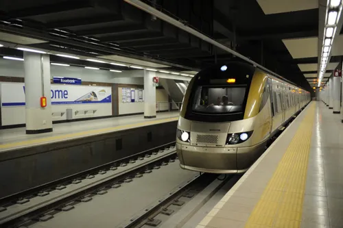 Gautrain train at a station