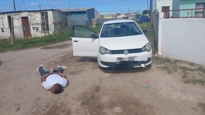 Police car at a crime scene