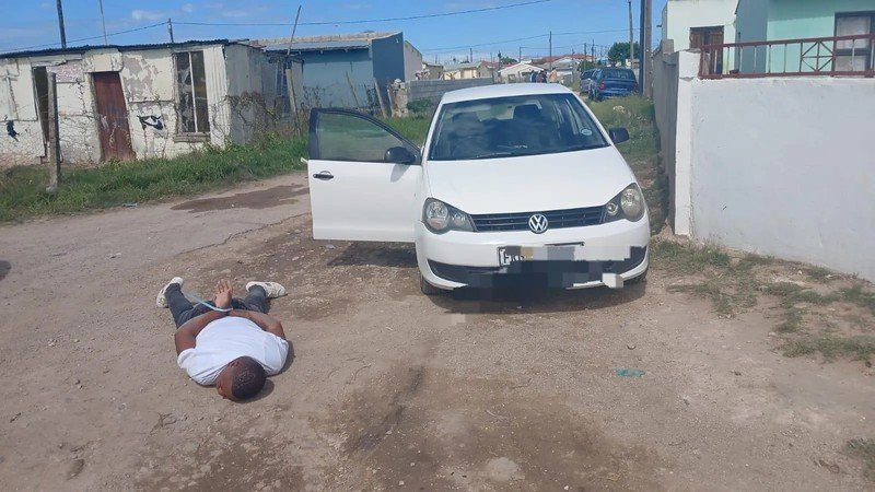 Police car at a crime scene