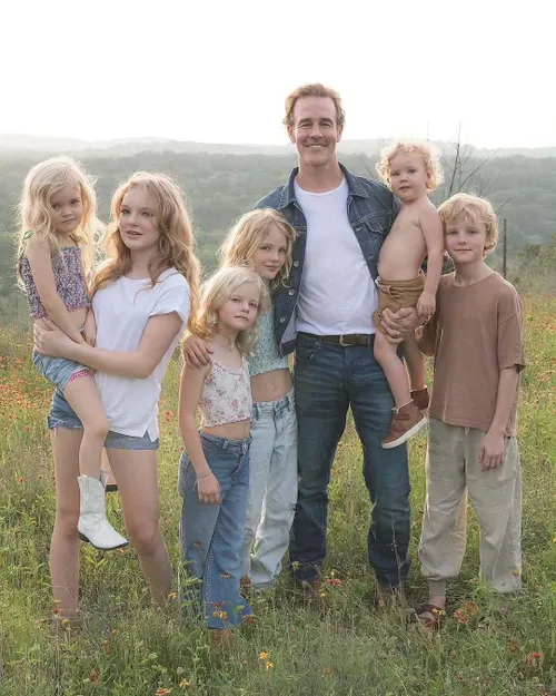 James Van Der Beek with his children