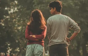 person meditating in nature