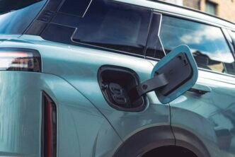 Hybrid car on the road