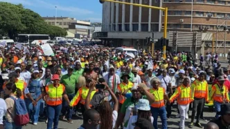 Protesters marching against illegal immigration in Durban