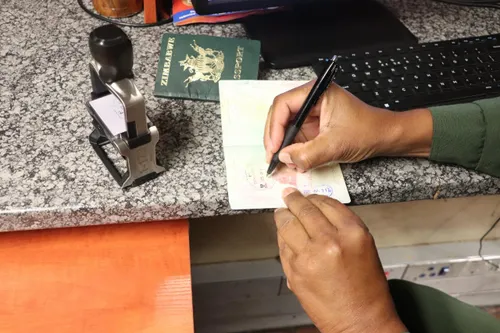 Immigration officers at work