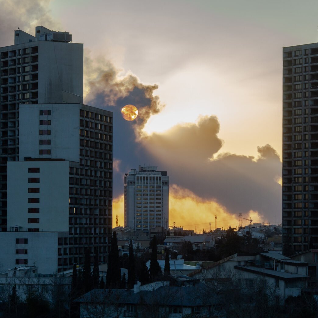 Iranian cityscape after attack