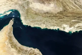 Map of the Strait of Hormuz