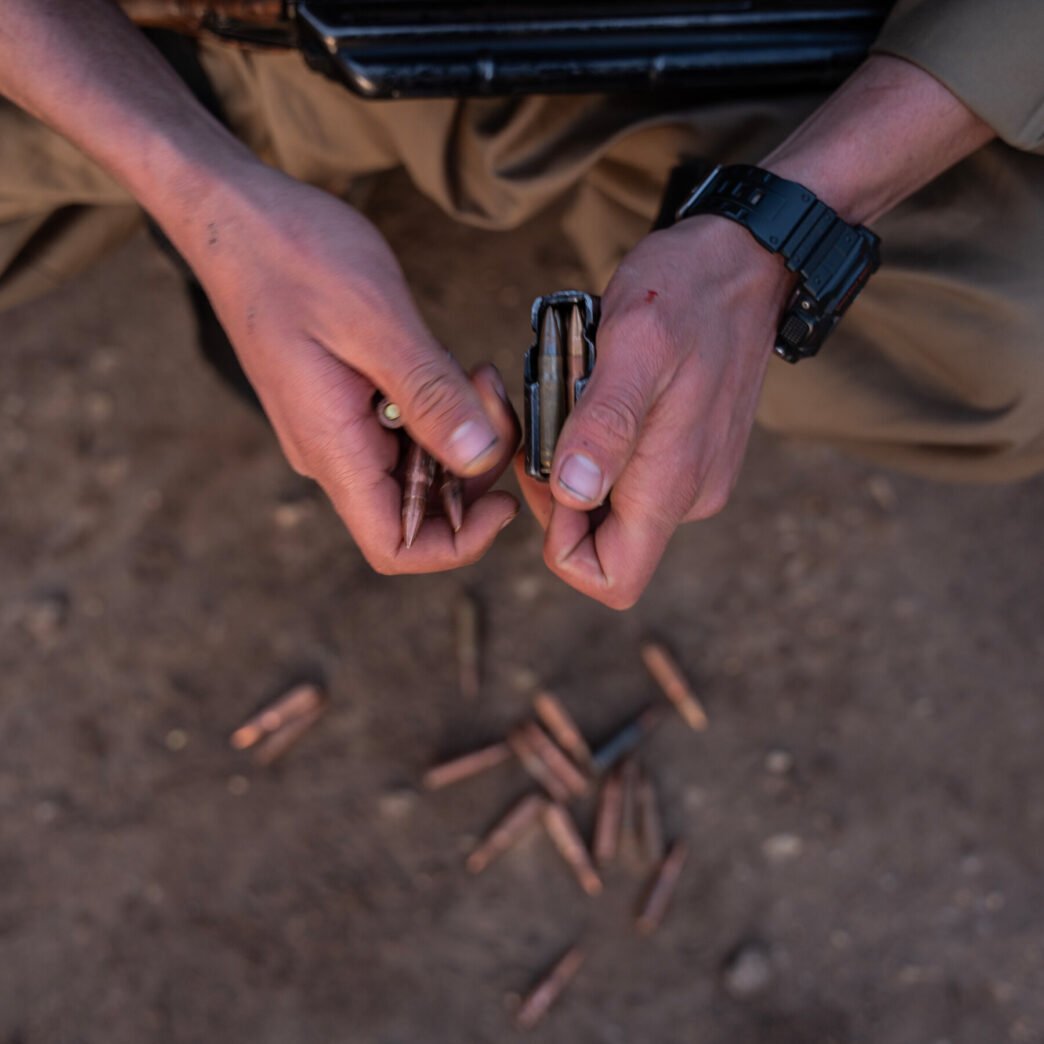 Iranian Kurds protesting in the streets