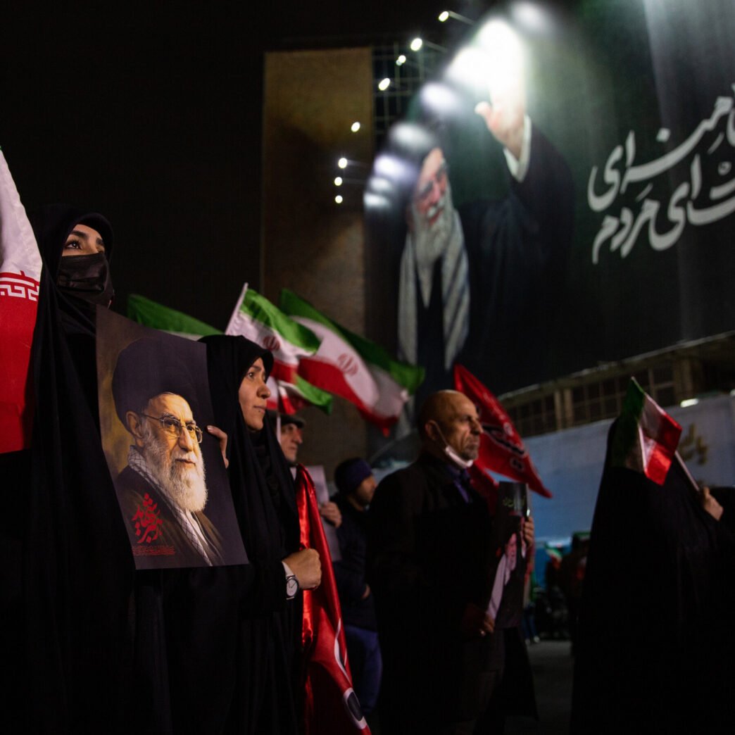 President Trump speaking at a press conference
