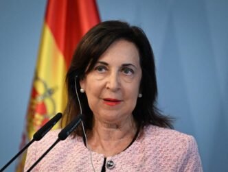 Spanish flag waving in the wind