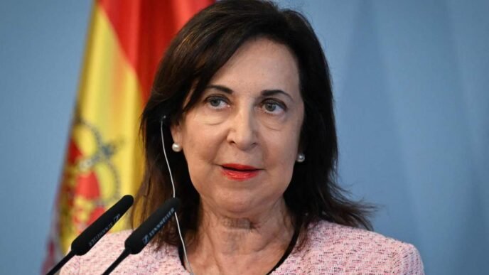 Spanish flag waving in the wind