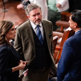 US flag and Iran map