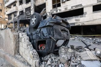 Damage in Beirut after Israeli strike